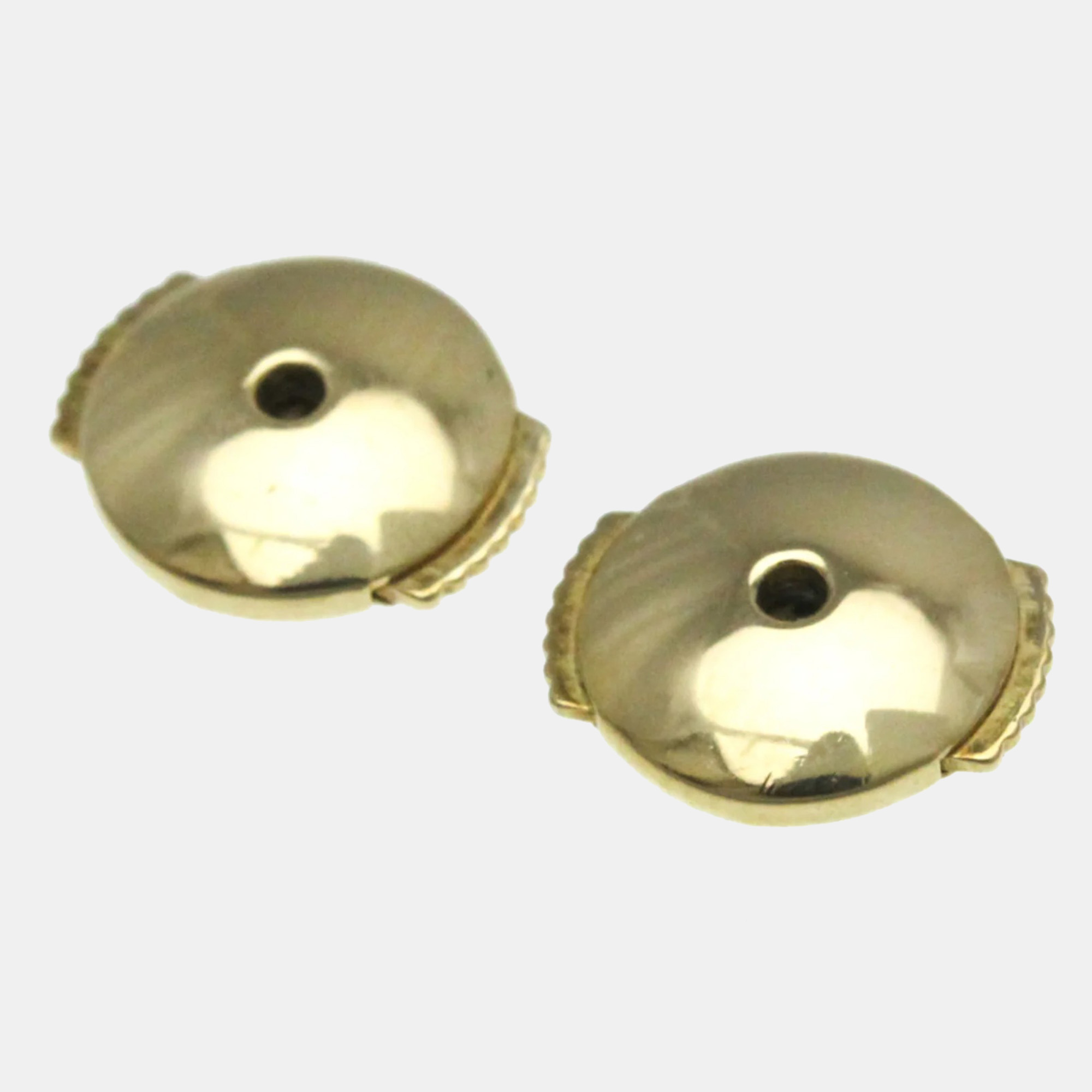 Van Cleef & Arpels 18K Yellow Gold Pure Alhambra Stud Earrings 