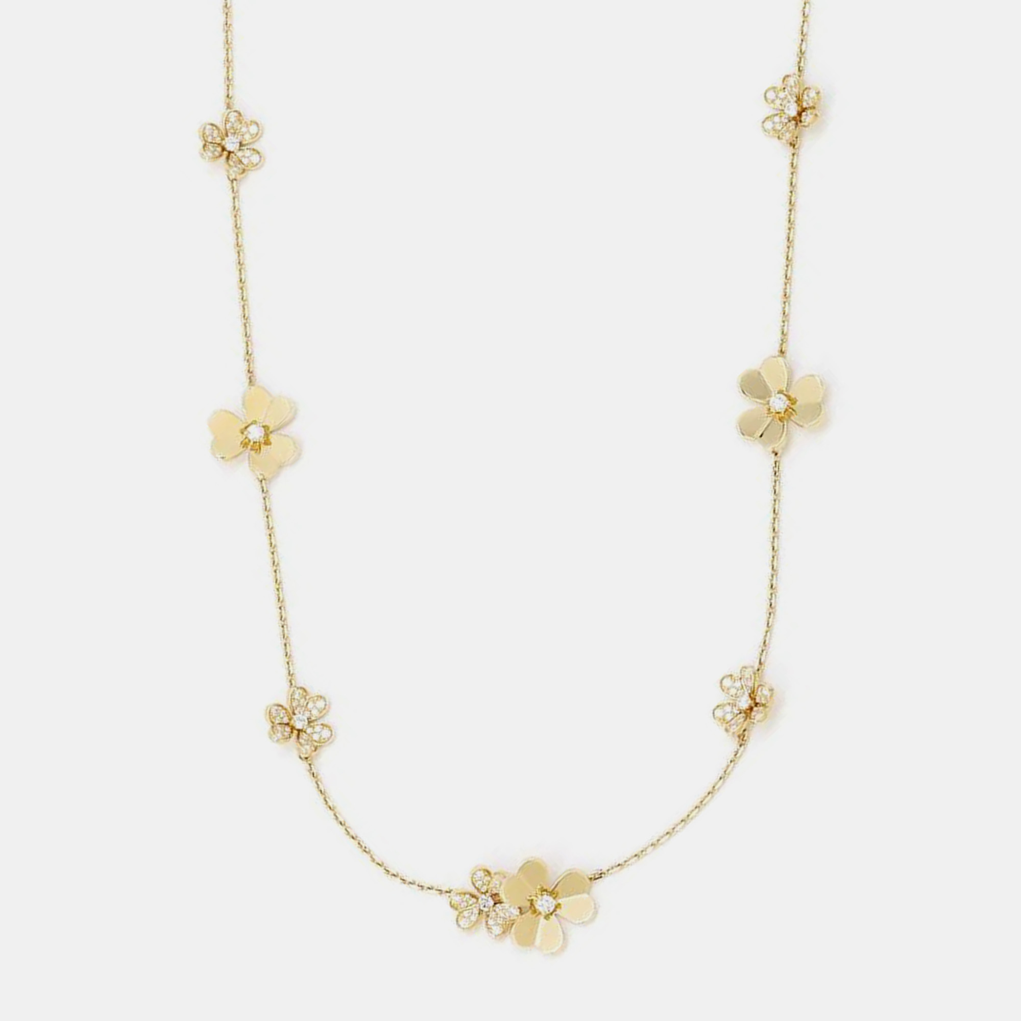 

Van Cleef & Arpels 18K Yellow Gold and Diamond Frivole Necklace