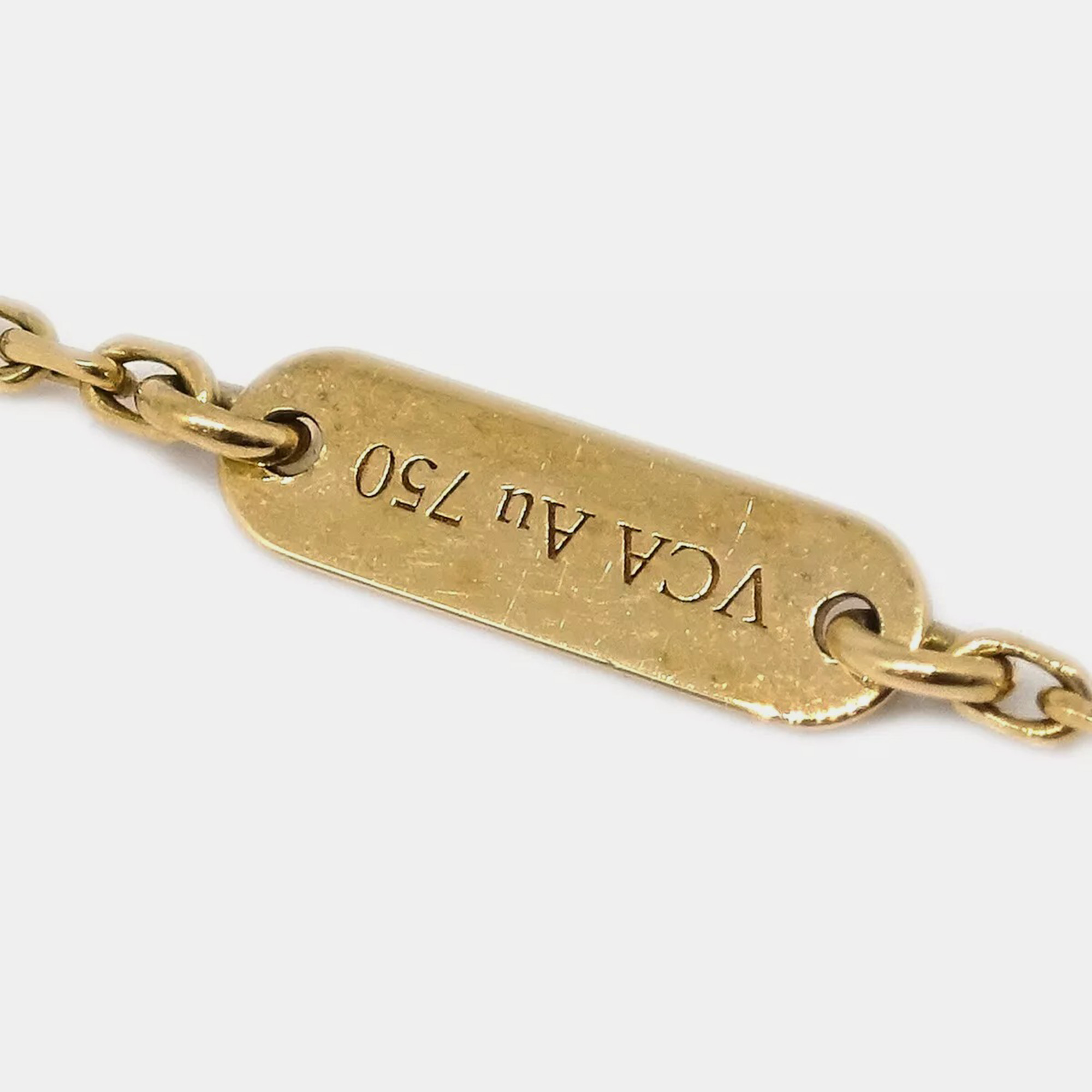 Van Cleef & Arpels 18K Yellow Gold Vintage Alhambra Pendant Necklace 