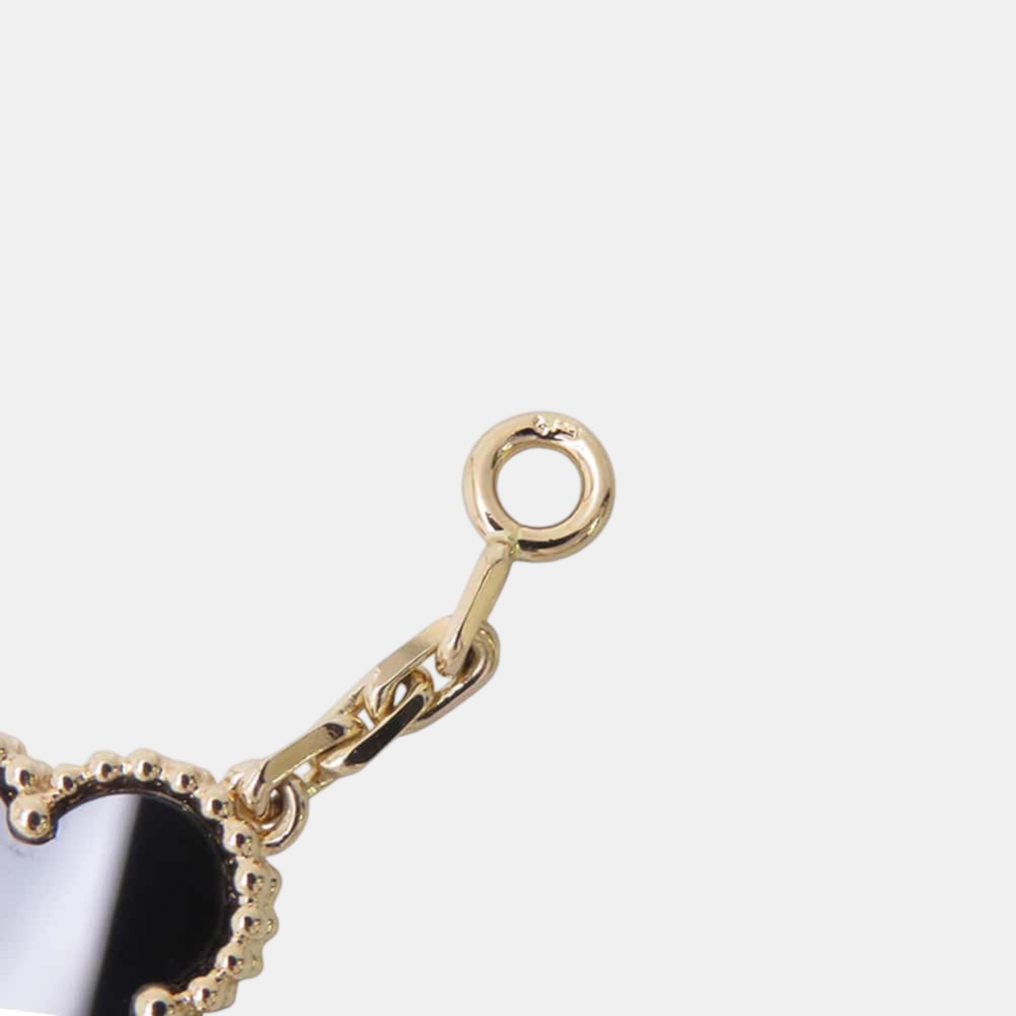 Van Cleef & Arpels 18K Yellow Gold Vintage Alhambra 10 Motif Necklace 