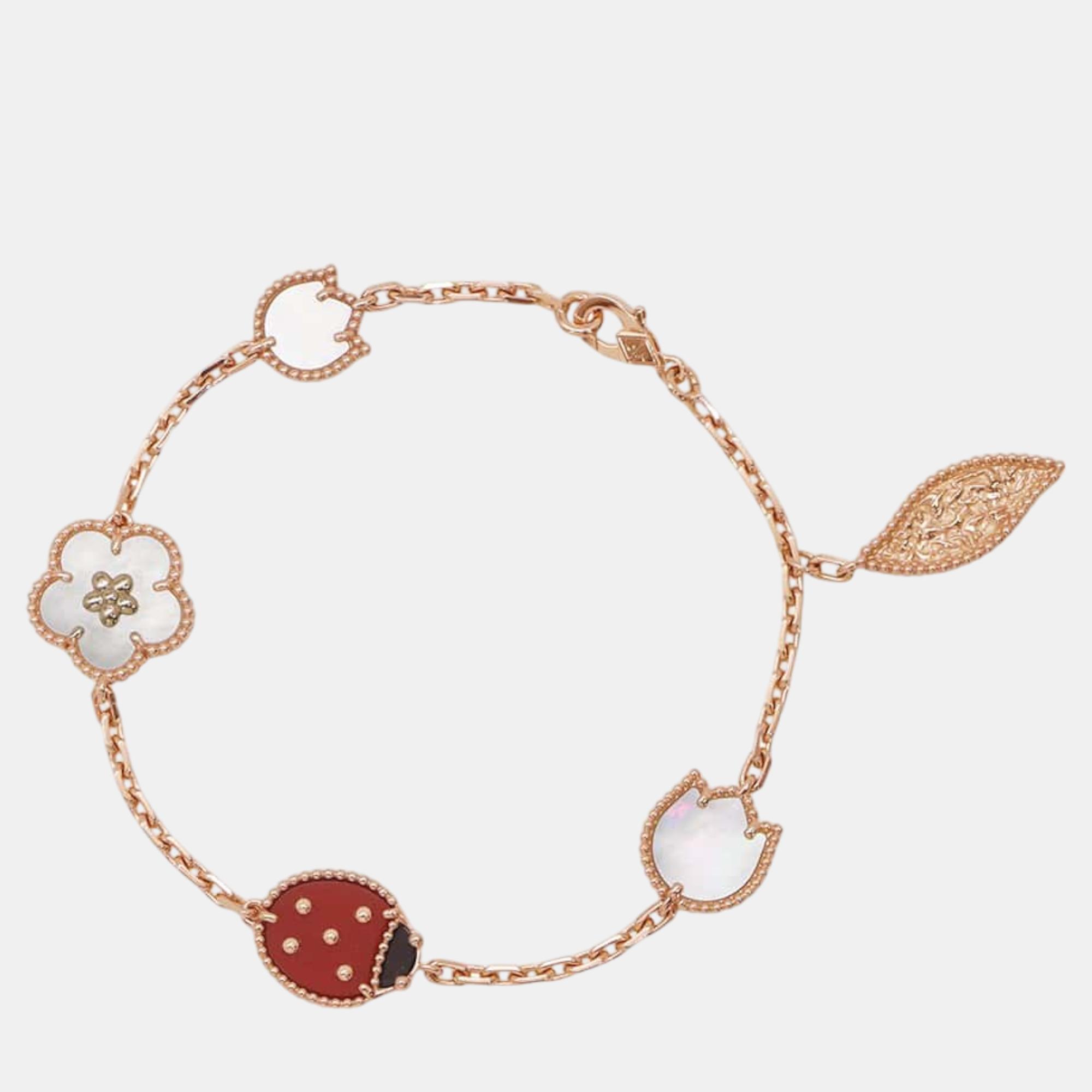 

Van Cleef & Arpels 18K Pink Gold Lucky 5 Motifs Spring Bracelet