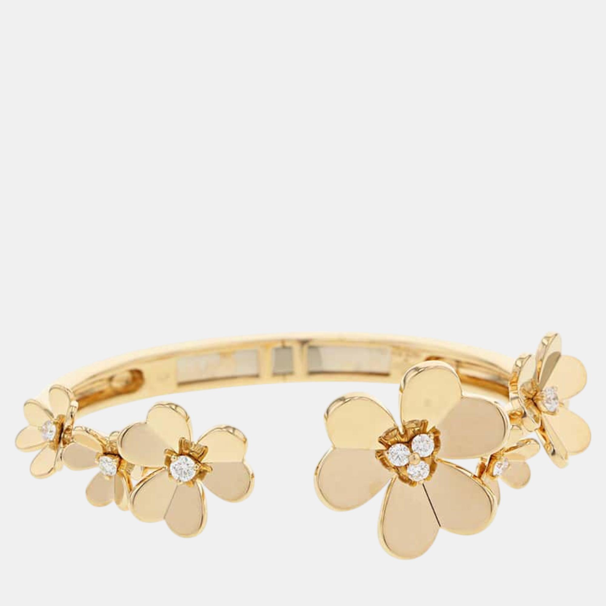 

Van Cleef & Arpels 18K Yellow Gold 7 Flower Medium Frivole Bracelet