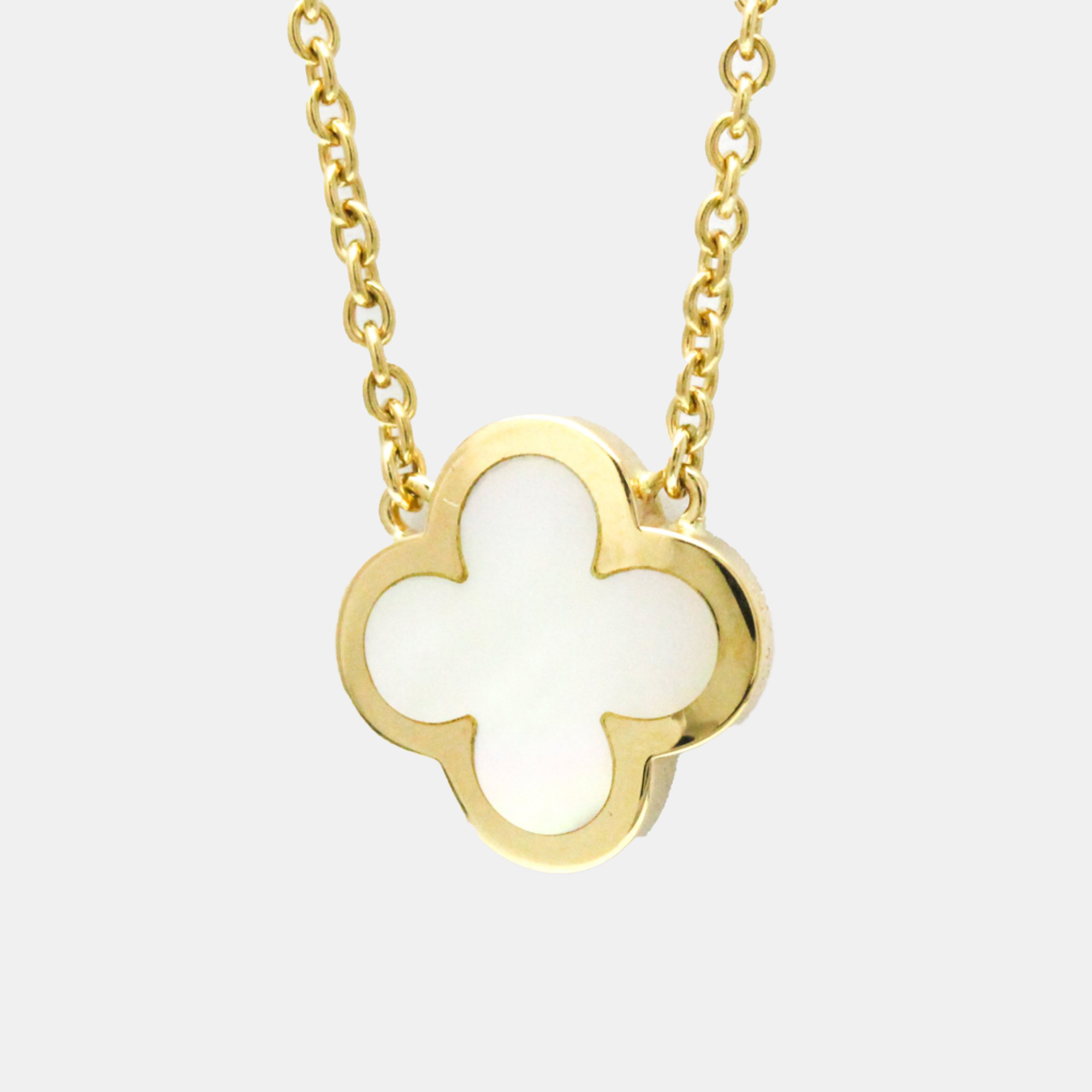 Pre-owned Van Cleef & Arpels 18k Yellow Gold Pure Alhambra Pendant Necklace