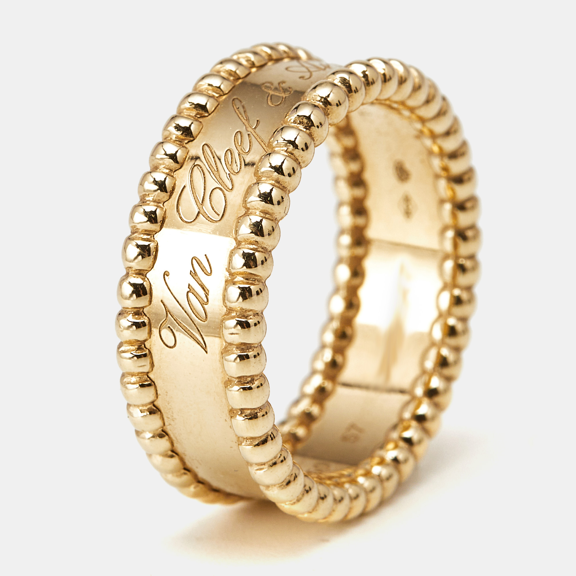 

Van Cleef & Arpels Perlée Signature 18k Yellow Gold Ring Size