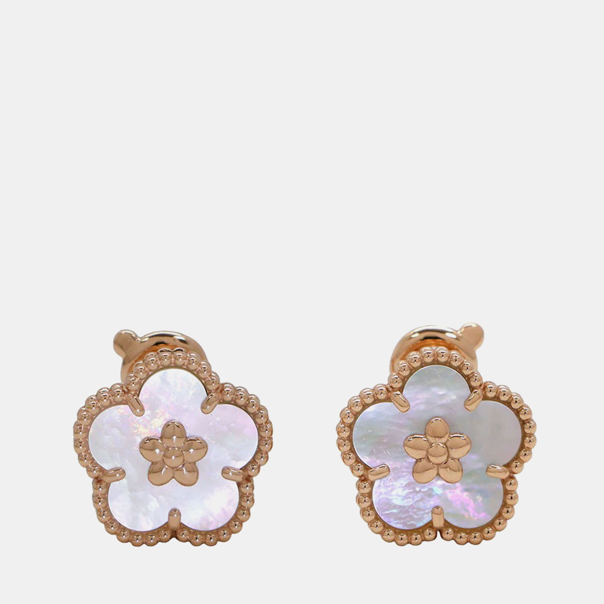 Pre-owned Van Cleef & Arpels Lucky Spring 18k Rose Gold Earrings