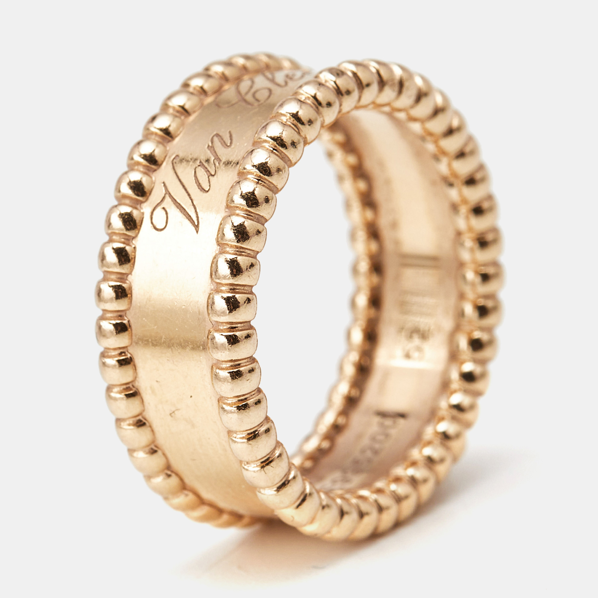 

Van Cleef & Arpels Perlée 18k Rose Gold Ring Size