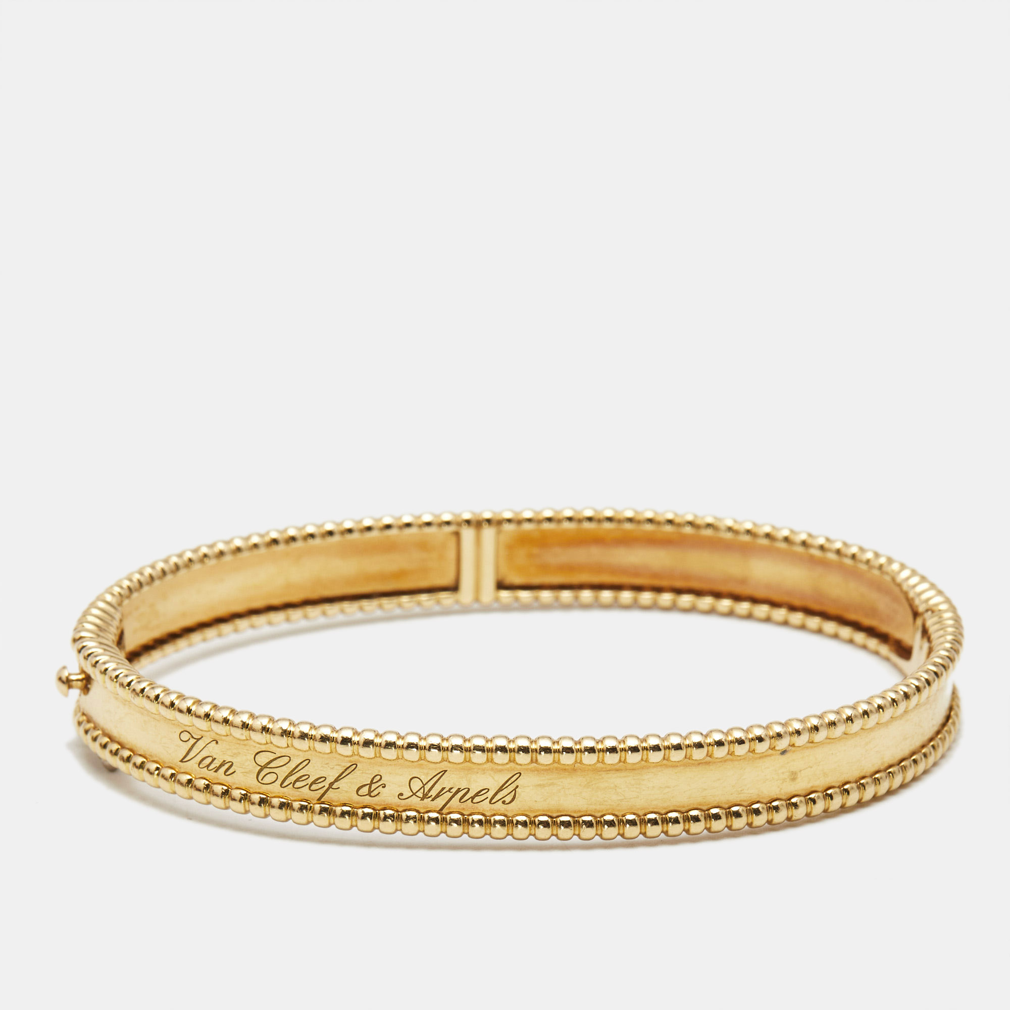 Pre-owned Van Cleef & Arpels Perlée Signature 18k Yellow Gold Bracelet M