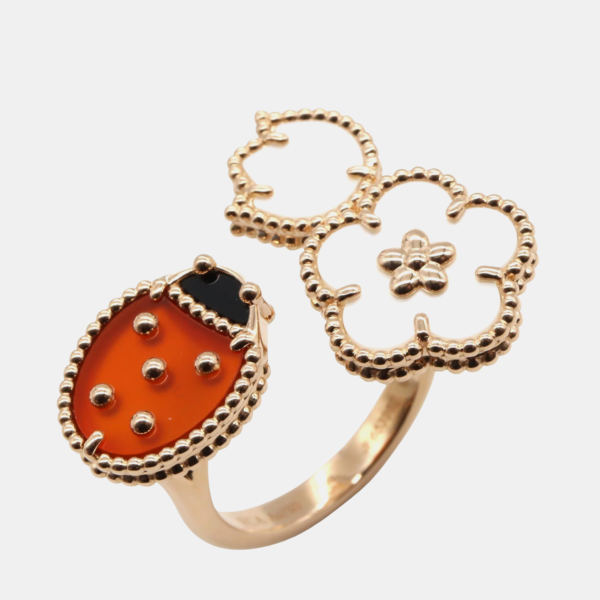 

Van Cleef & Arpels Lucky Spring Between the Finger 18K Rose Gold & Mother of Pearl Ring EU