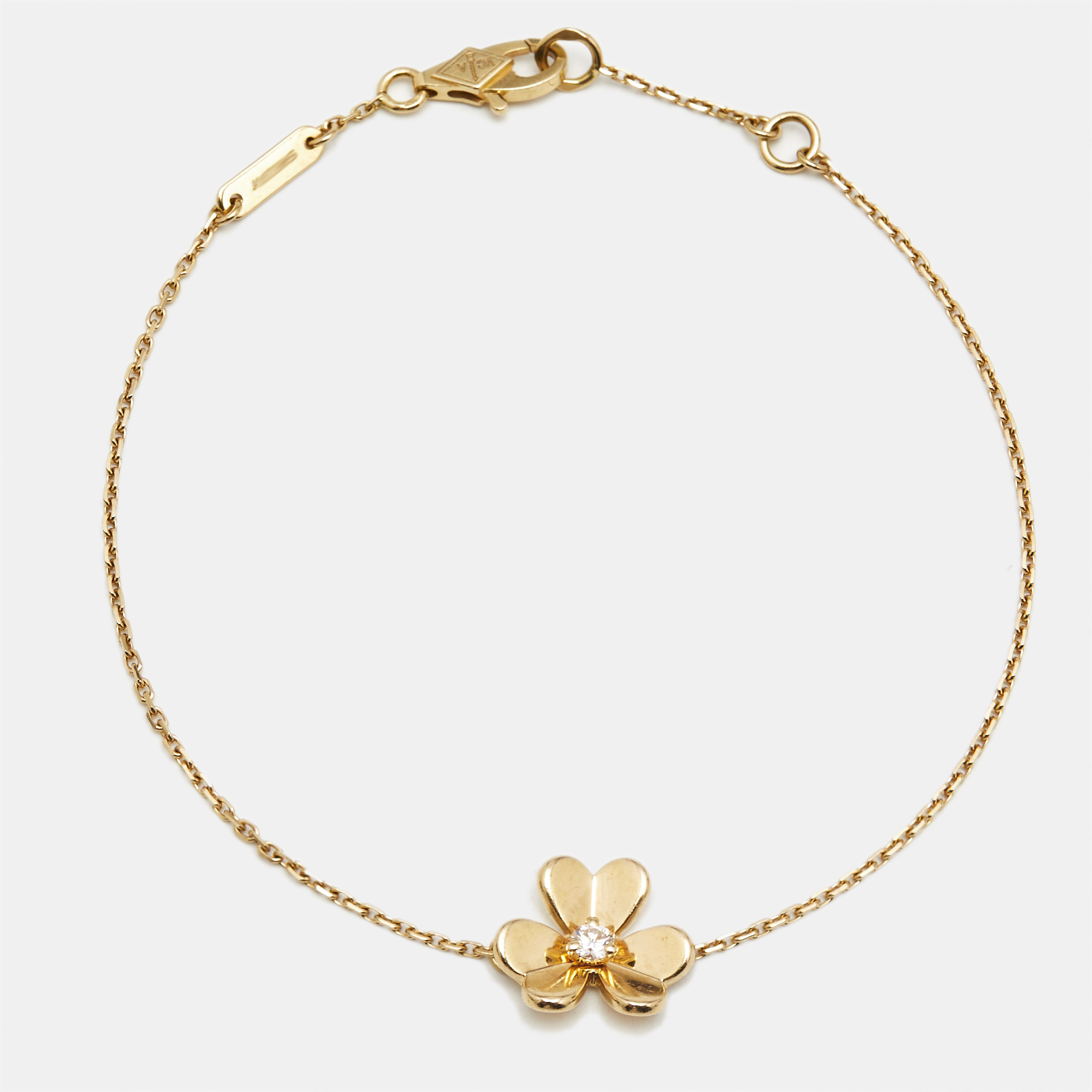 

Van Cleef & Arpels Frivole Diamond 18k Yellow Gold Mini Bracelet