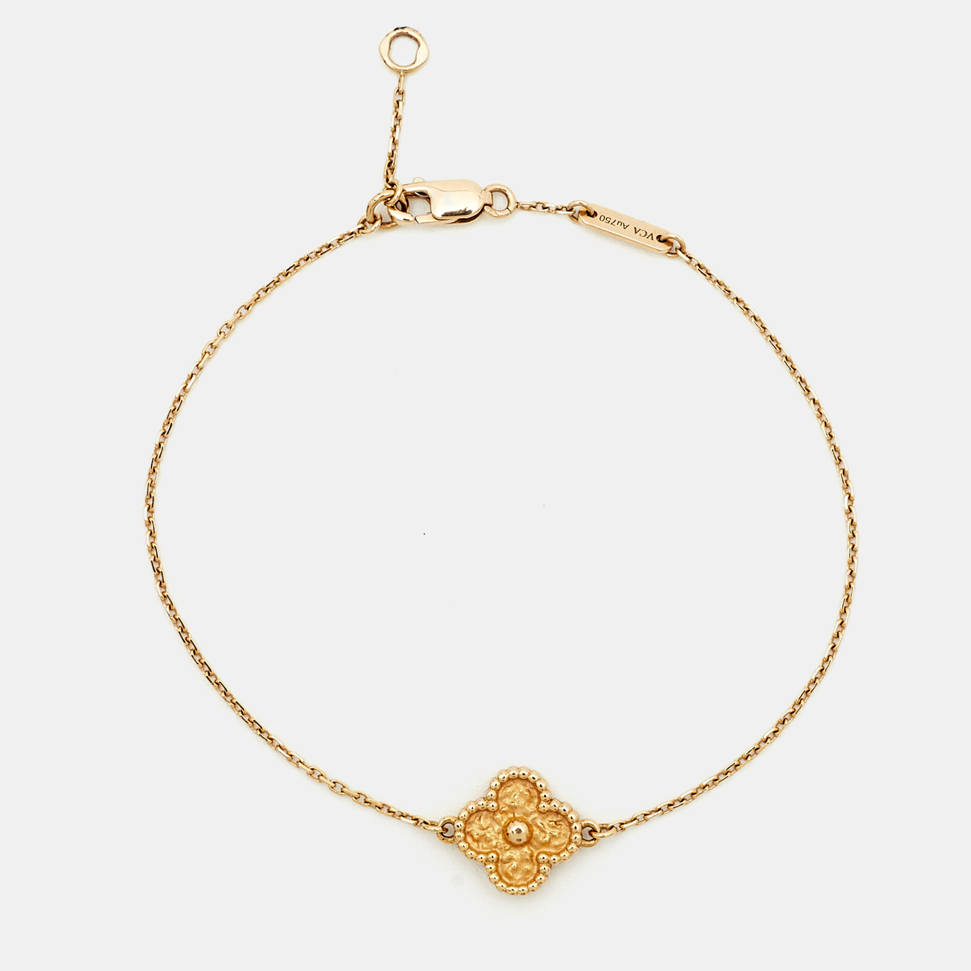

Van Cleef & Arpels Sweet Alhambra Hammered 18k Rose Gold Bracelet