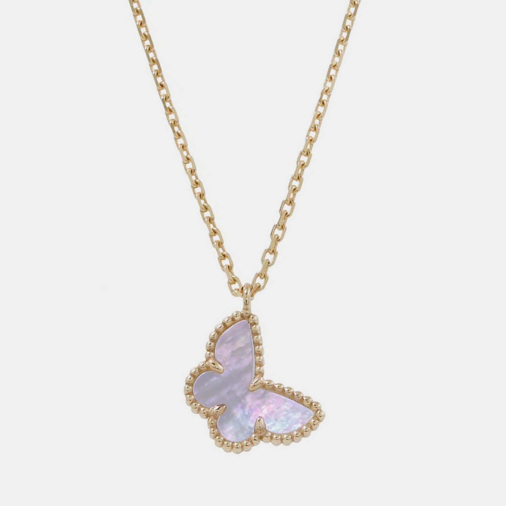 

Van Cleef & Arpels Sweet Alhambra Butterfly 18K Yellow Gold, Mother of Pearl Necklace