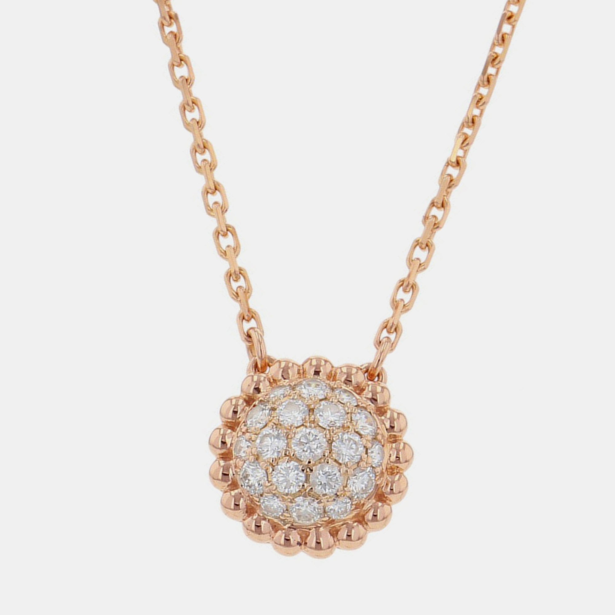 

Van Cleef & Arpels Perlee 18K Rose Gold Necklace Diamonds Pendant Necklace