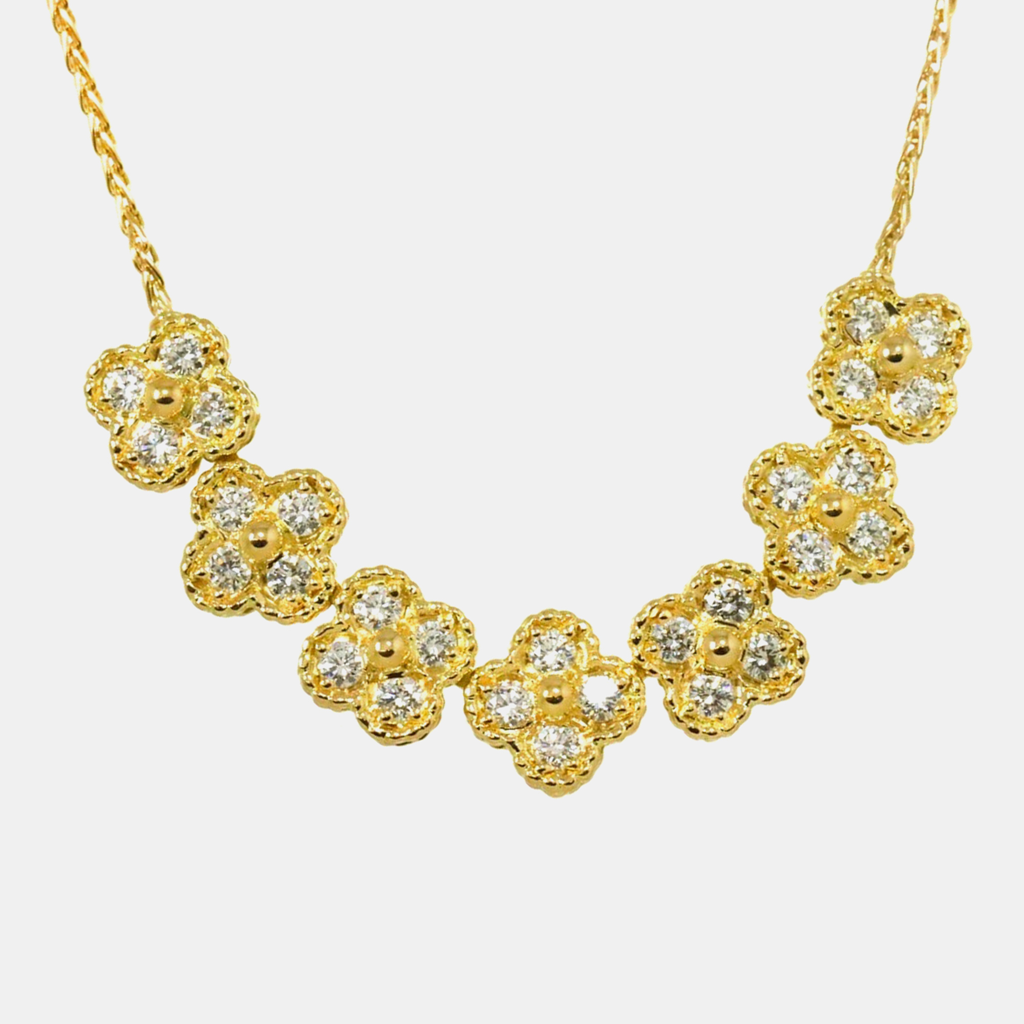 

Van Cleef & Arpels Alhambra 18K Yellow Gold 1.51ct Diamond Necklace