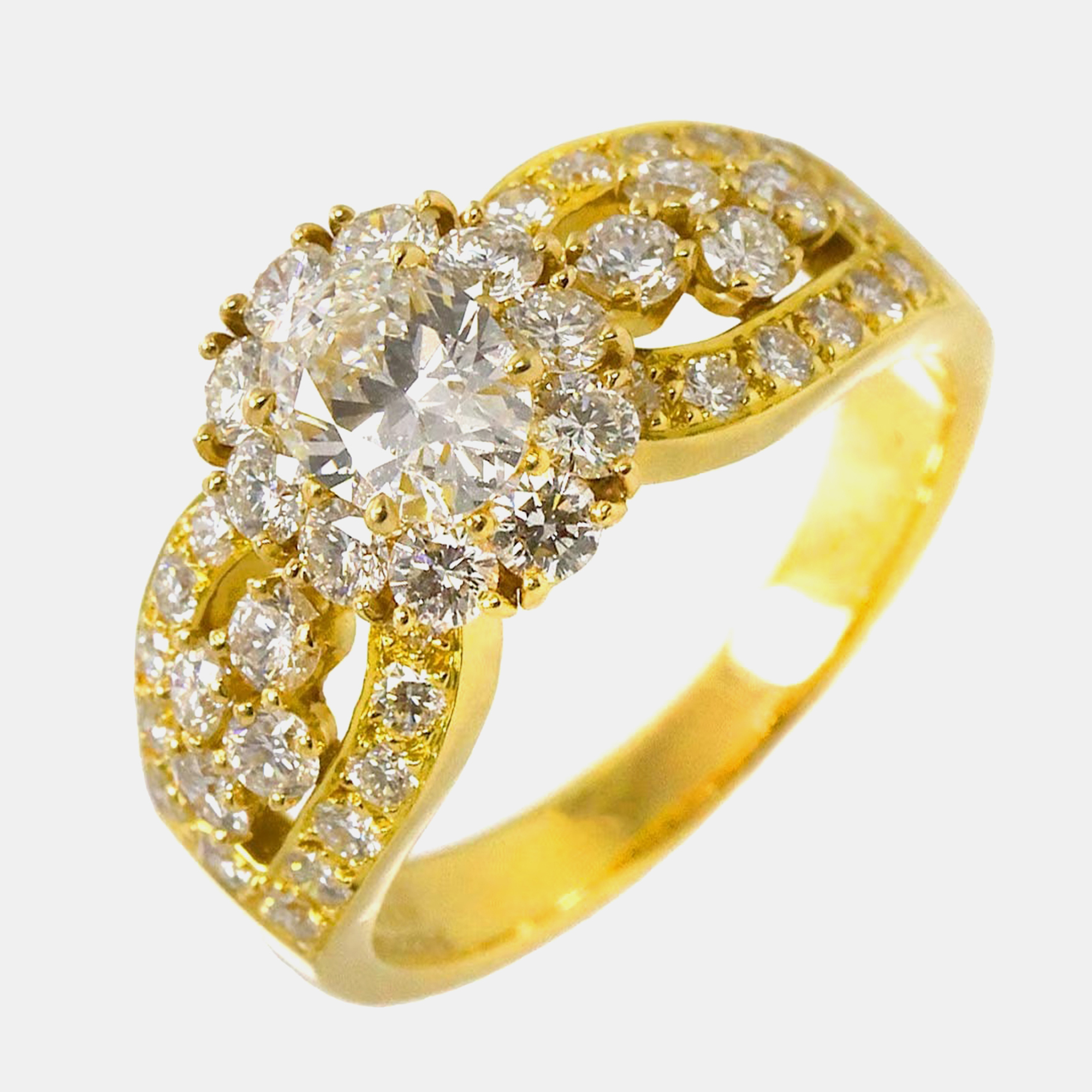 

Van Cleef & Arpels 18K Yellow Gold Diamond Ring EU 57
