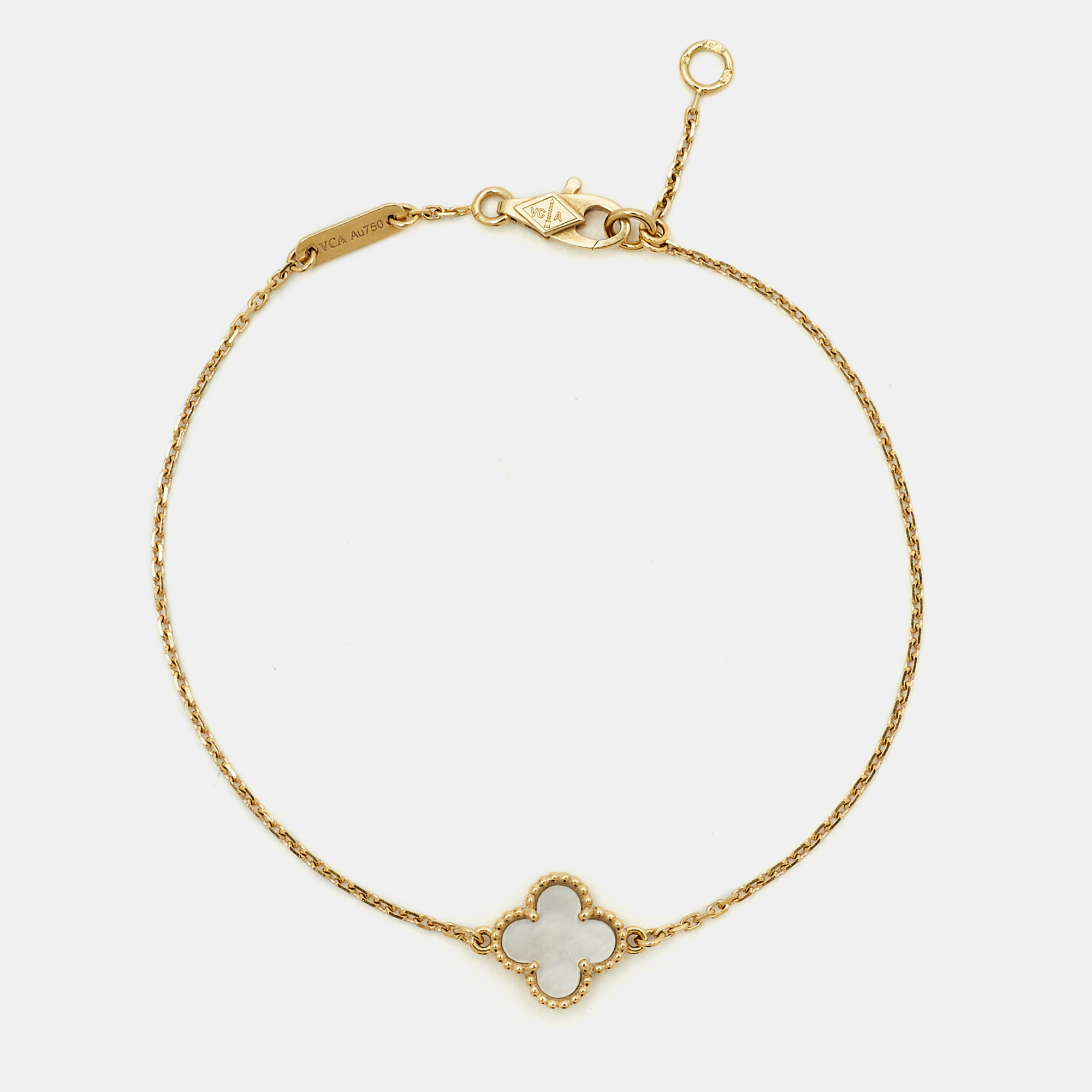 

Van Cleef & Arpels Sweet Alhambra Mother of Pearl 18k Yellow Gold Bracelet