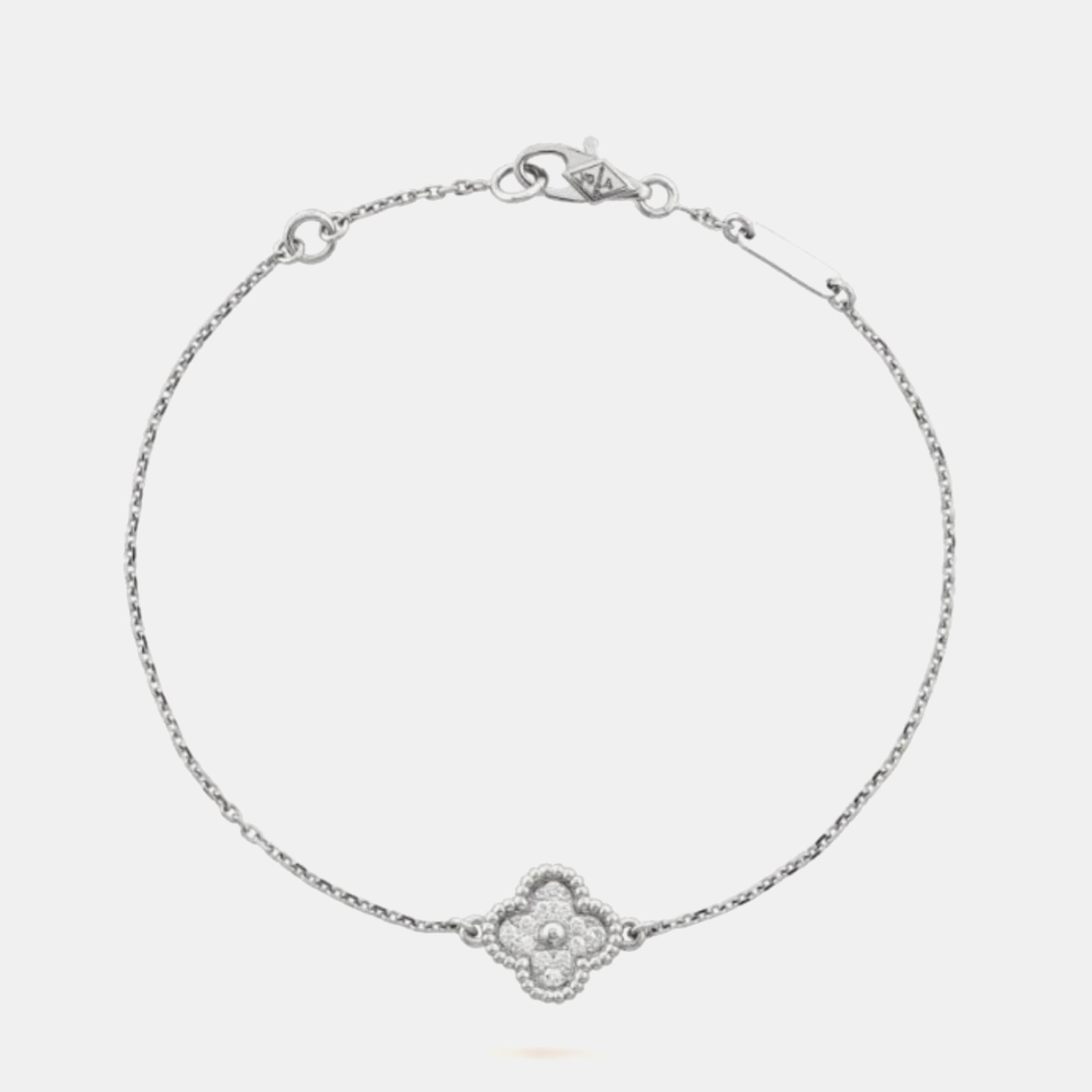 

Van Cleef & Arpels Single-motif diamond white gold bracelet small size
