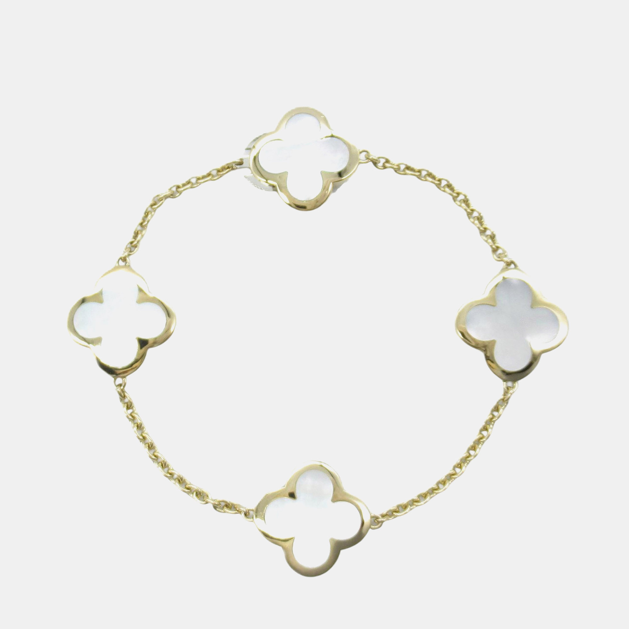 

Van Cleef & Arpels 18K Yellow Gold and Mother of Pearl Pure Alhambra Bracelet