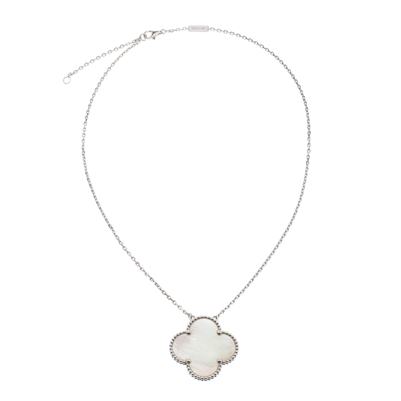 

Van Cleef & Arpels Magic Alhambra Mother of Pearl 18k White Gold Necklace