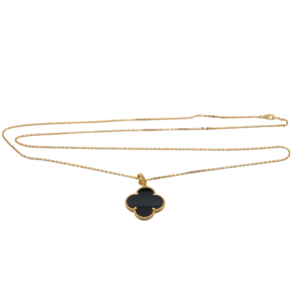 

Van Cleef & Arpels Magic Alhambra Yellow Gold Onyx Long Necklace