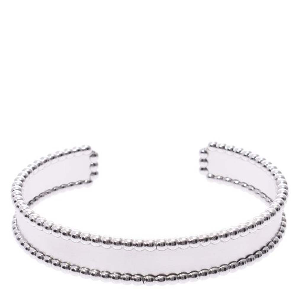

Van Cleef & Arpels Perlee Cuff 18K White Gold Bracelet