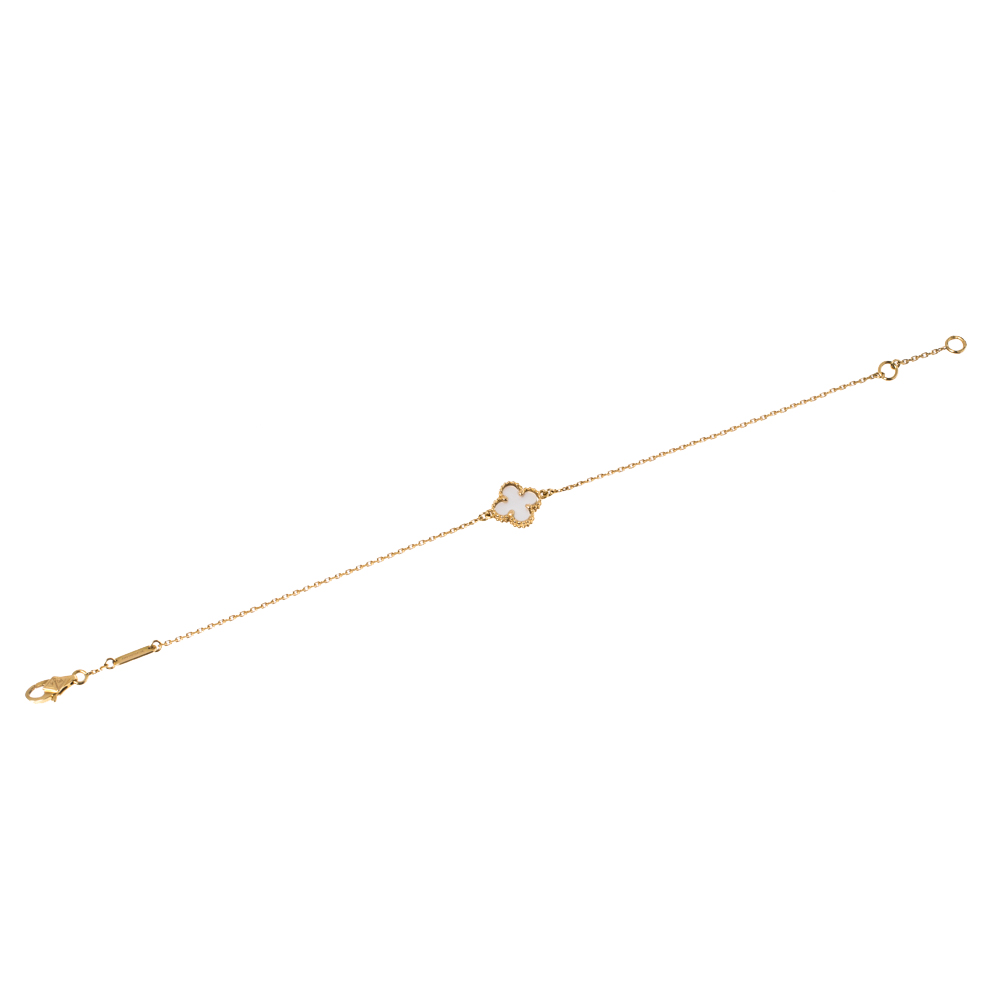 

Van Cleef & Arpels Sweet Alhambra Mother of Pearl 18K Yellow Gold Bracelet