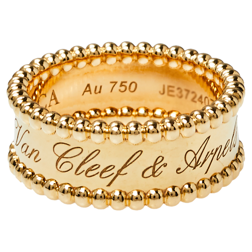 

Van Cleef & Arpels Perlee Signature 18K Yellow Gold Ring Size