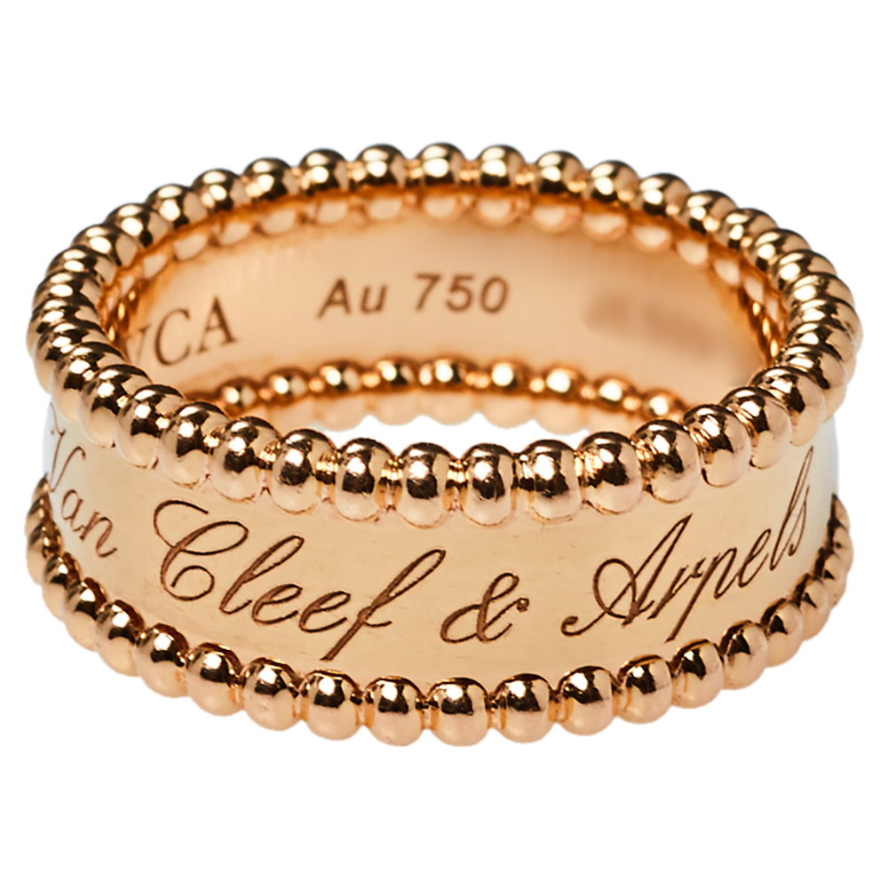 

Van Cleef & Arpels Perl÷e Signature 18K Rose Gold Ring Size