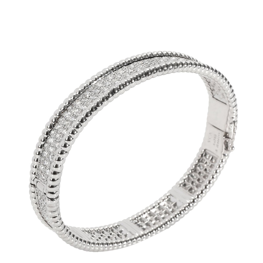 

Van Cleef & Arpels Perlee 18K White Gold Diamond Bracelet