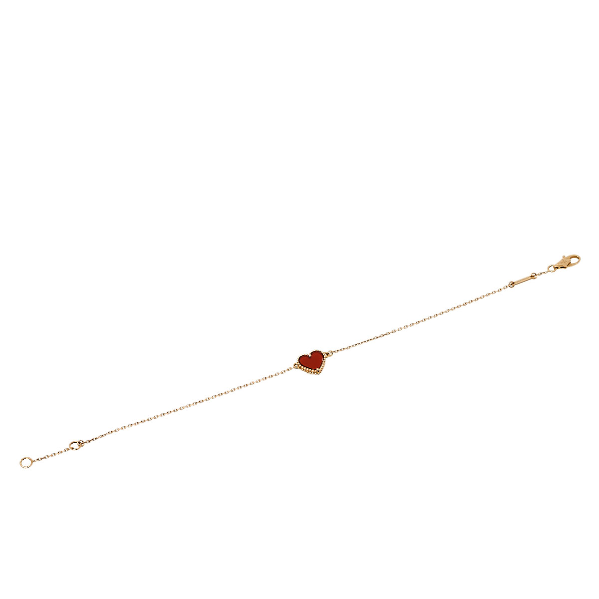 

Van Cleef & Arpels Sweet Alhambra Carnelian 18K Rose Gold Bracelet