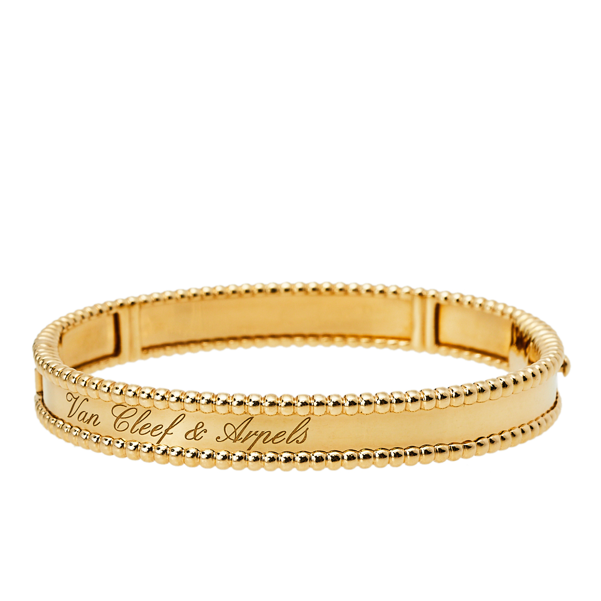 Pre Owned Van Cleef & Arpels Perlee Signature 18K Yellow Gold Bracelet S