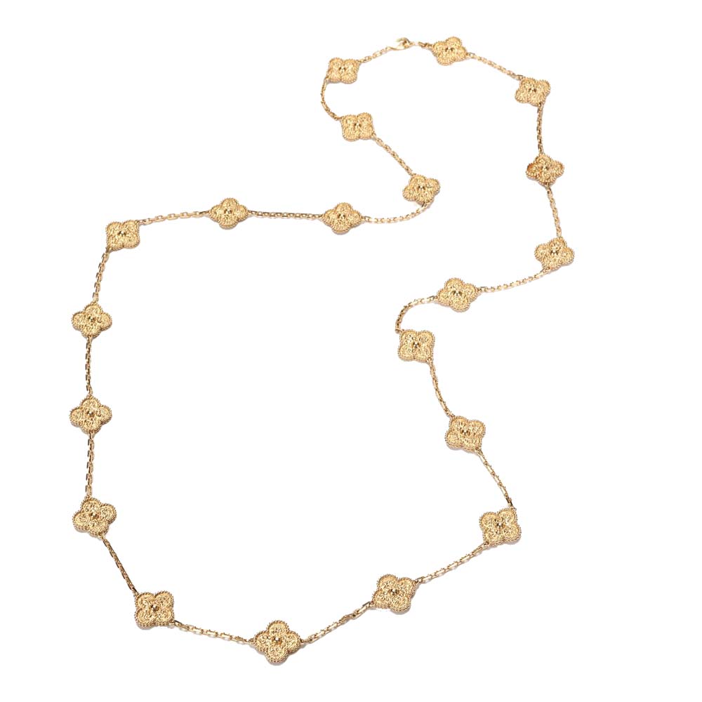 

Van Cleef & Arpels 20 Motifs 18KT Yellow Gold Alhambra Necklace