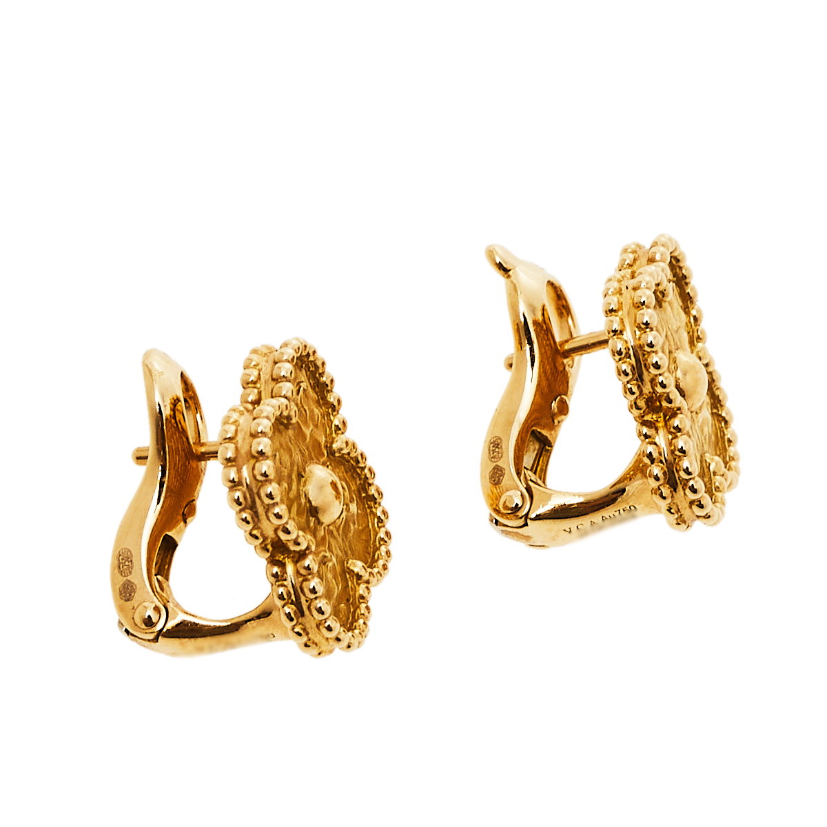 

Van Cleef & Arpels Vintage Alhambra 18K Yellow Gold Stud Earrings