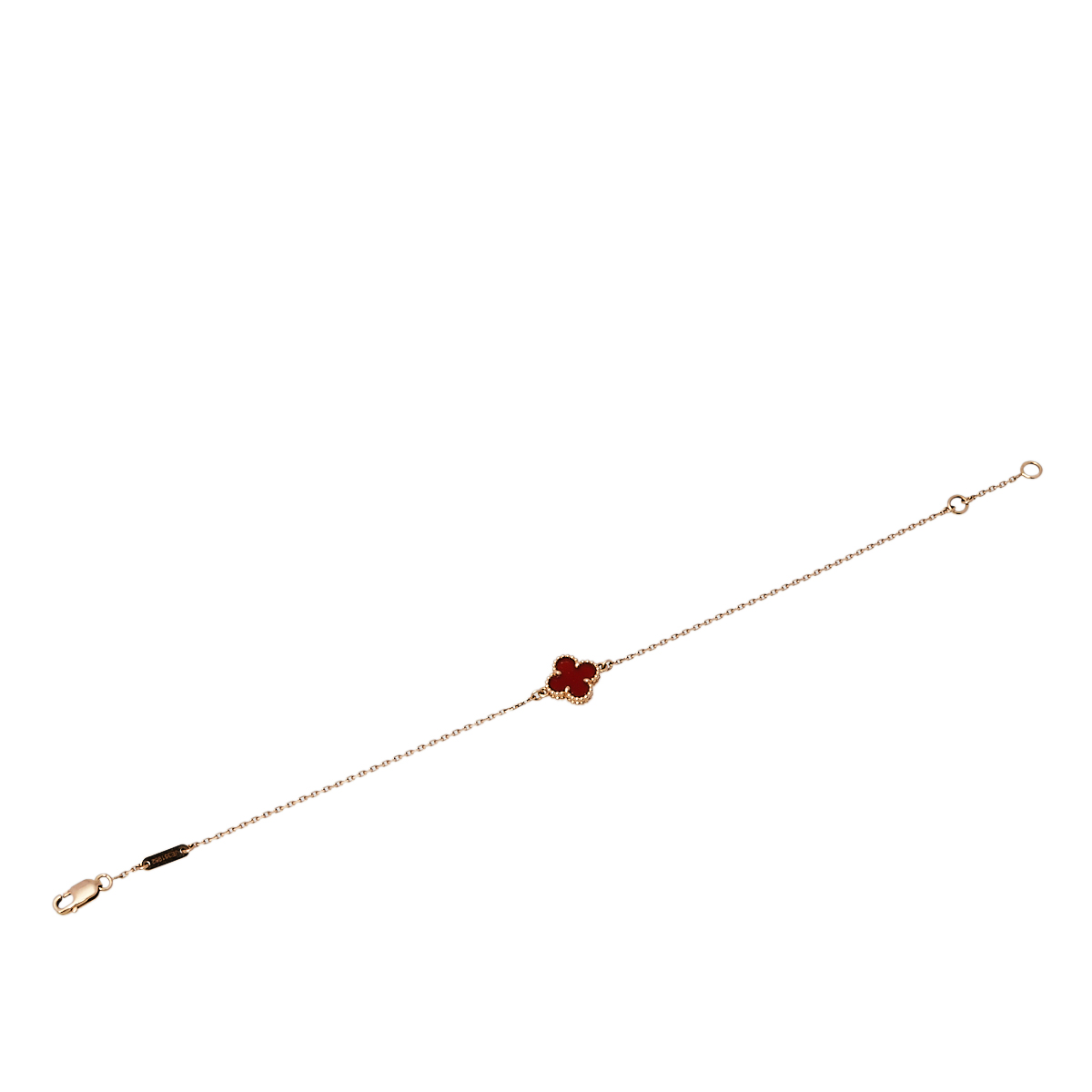 

Van Cleef & Arpels Sweet Alhambra 18K Rose Gold Carnelian Bracelet