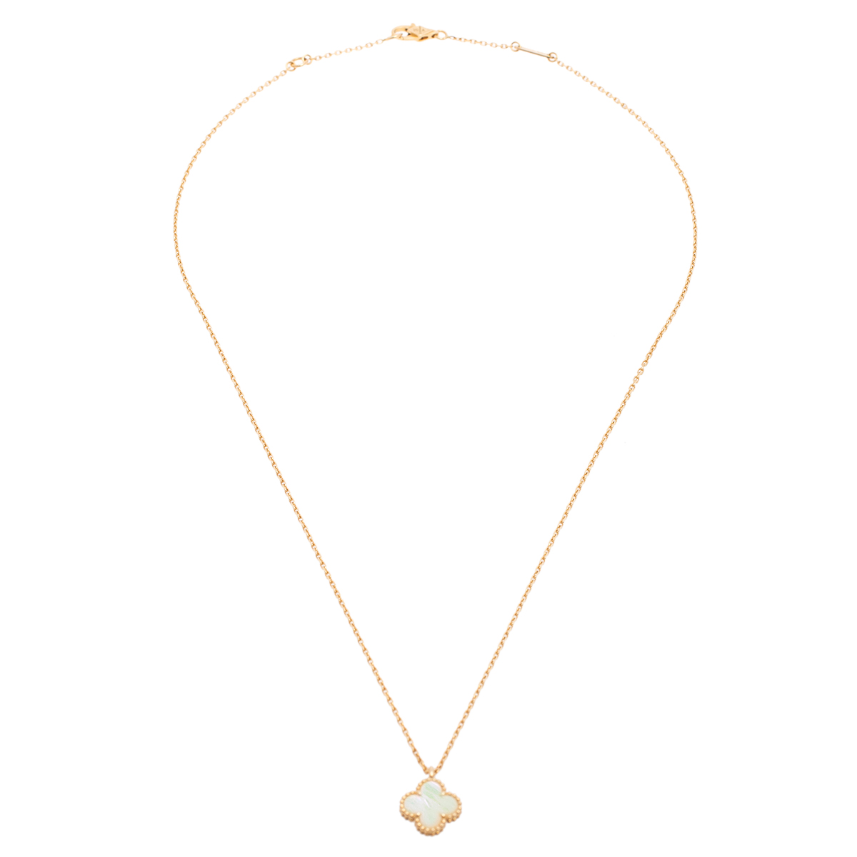 

Van Cleef & Arpels Sweet Alhambra 18K Yellow Gold Mother of Pearl Pendant Necklace