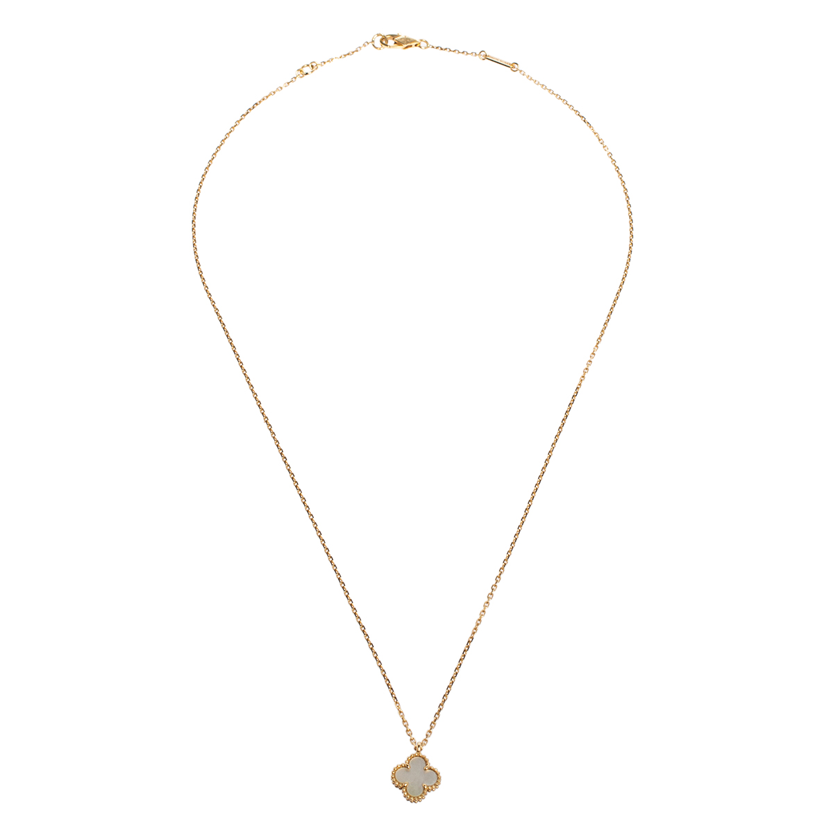 

Van Cleef & Arpels Sweet Alhambra 18K Yellow Gold Mother of Pearl Pendant Necklace