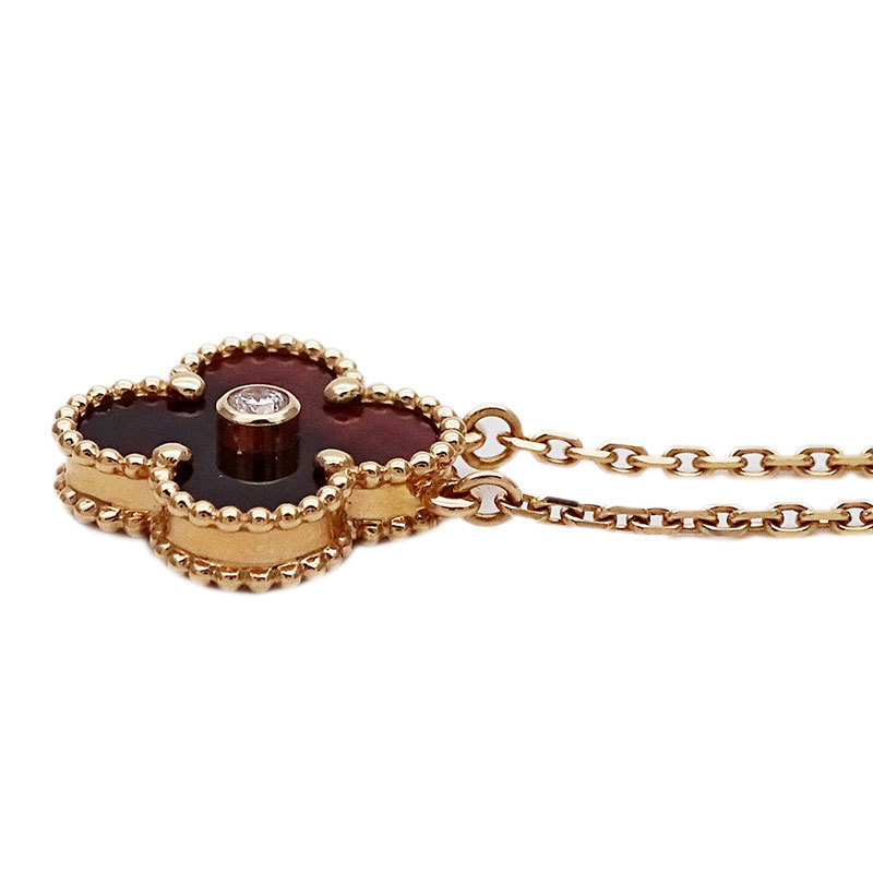 

Van Cleef & Arpels Vintage Alhambra 18K Rose Gold Diamond Necklace
