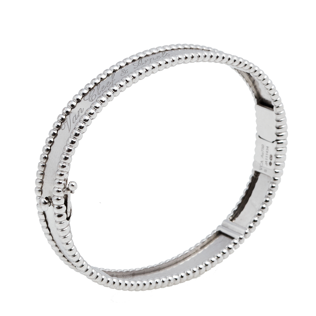 

Van Cleef & Arpels Perlee Signature 18k White Gold Cuff Bracelet