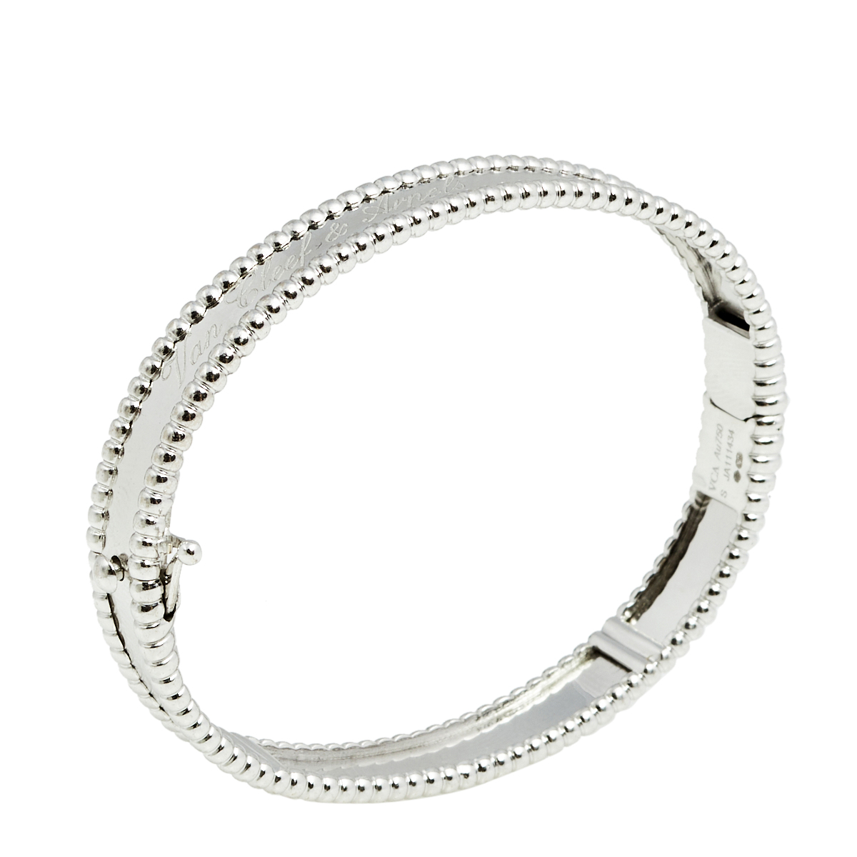 

Van Cleef & Arpels Perlée 18K White Gold Bangle Bracelet