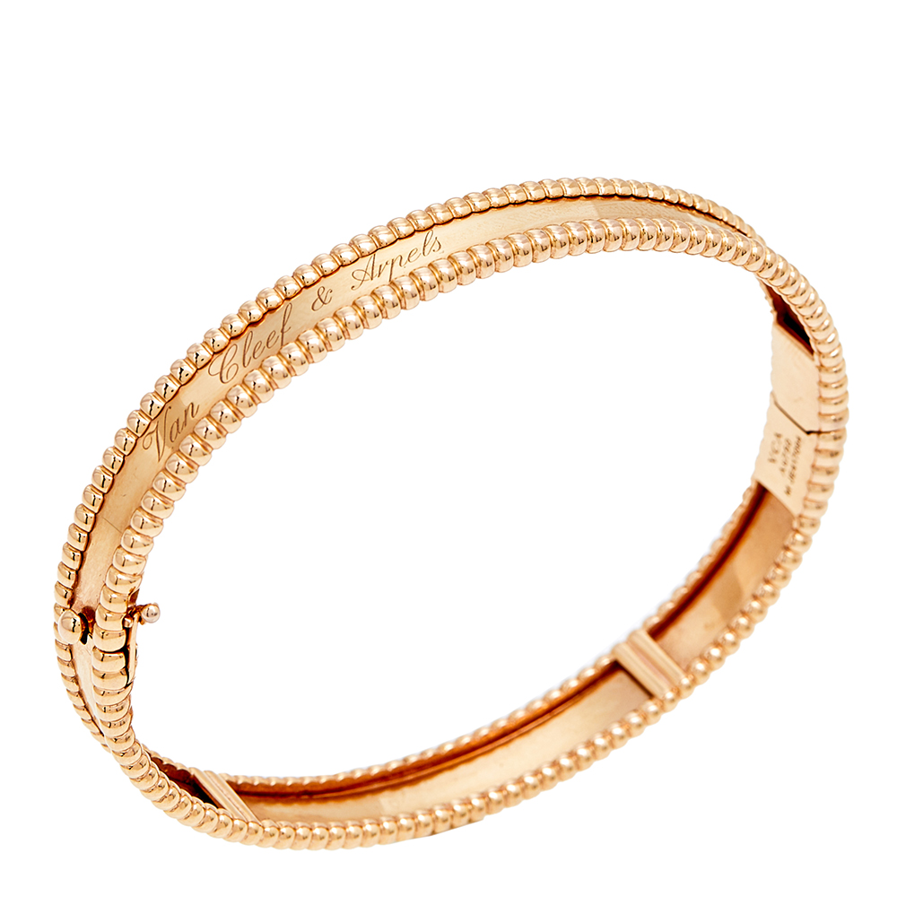 

Van Cleef & Arpels Perlee Signature 18K Rose Gold Bangle Bracelet