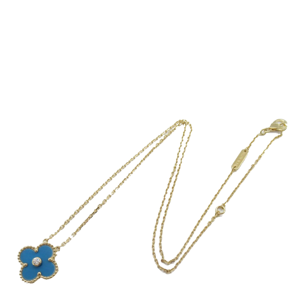 

Van Cleef & Arpels Vintage Alhambra 18K Yellow Gold Diamond Necklace
