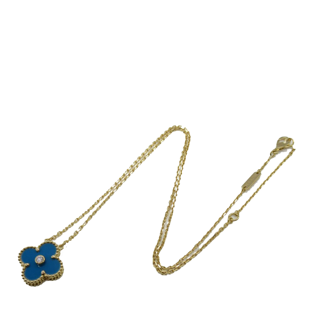 

Van Cleef & Arpels Vintage Alhambra 18K Yellow Gold Diamond Necklace