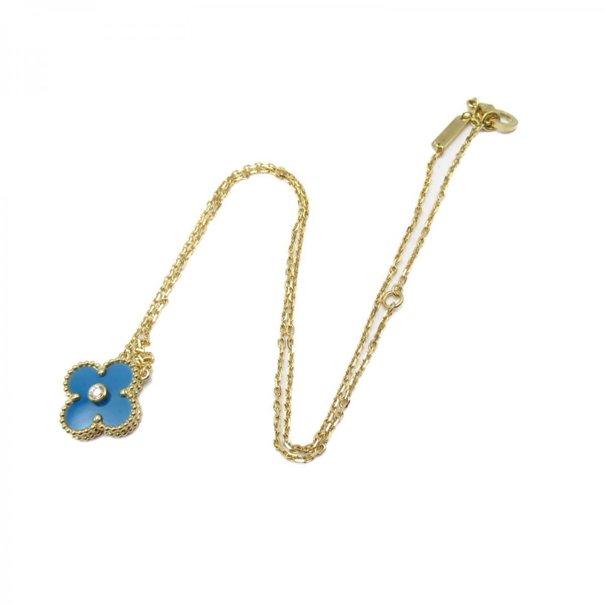 

Van Cleef & Arpels Vintage Alhambra 18K Yellow Gold Diamond Necklace