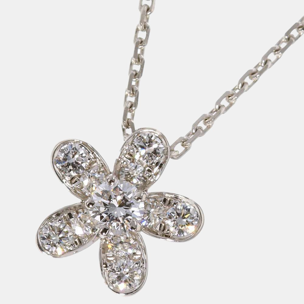 

Van Cleef & Arpels Socrates Flower 18K White Gold Diamond Necklace
