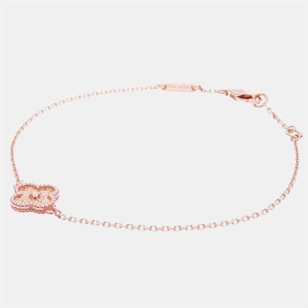

Van Cleef & Arpels Sweet Alhambra 18K Rose Gold Bracelet 17