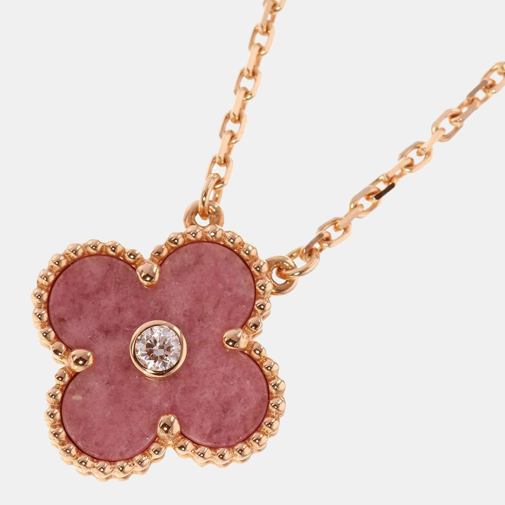 

Van Cleef & Arpels Vintage Alhambra 18K Rose Gold Diamond Necklace