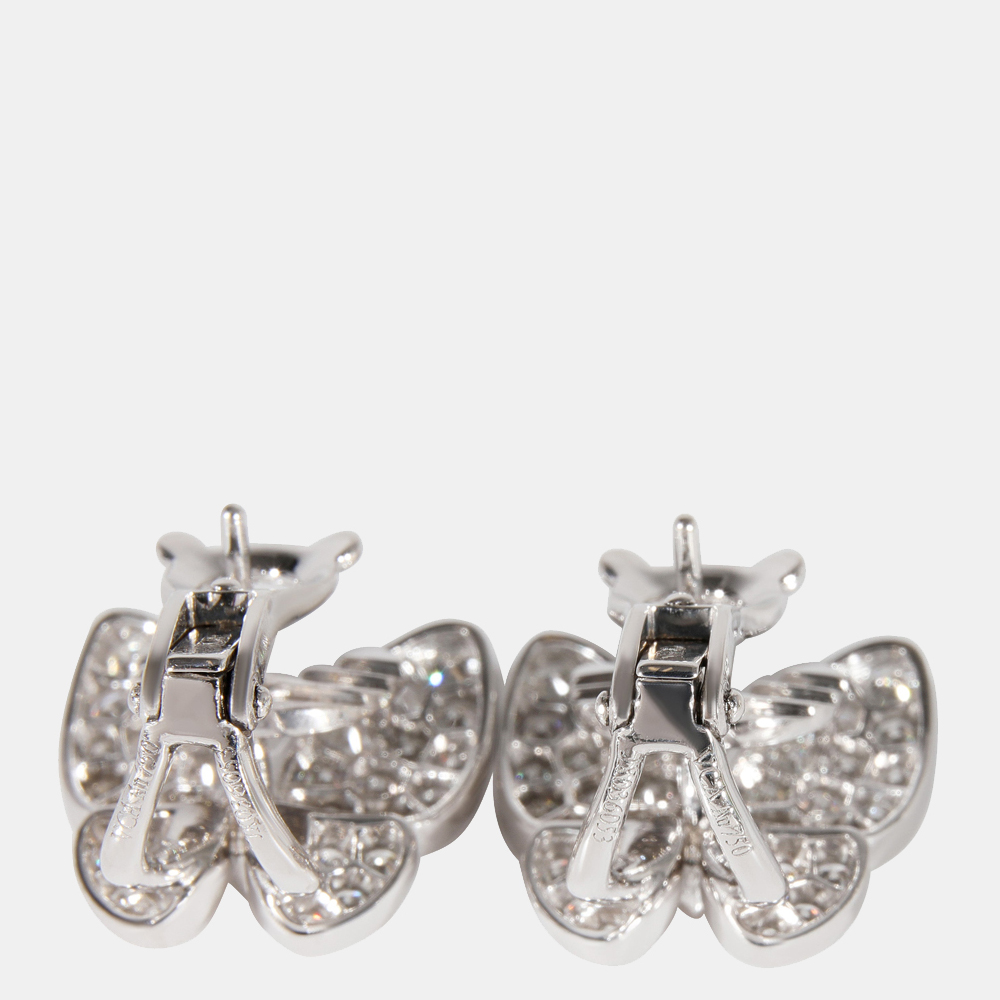 

Van Cleef & Arpels Two Butterfly 18K White Gold Diamond Earrings