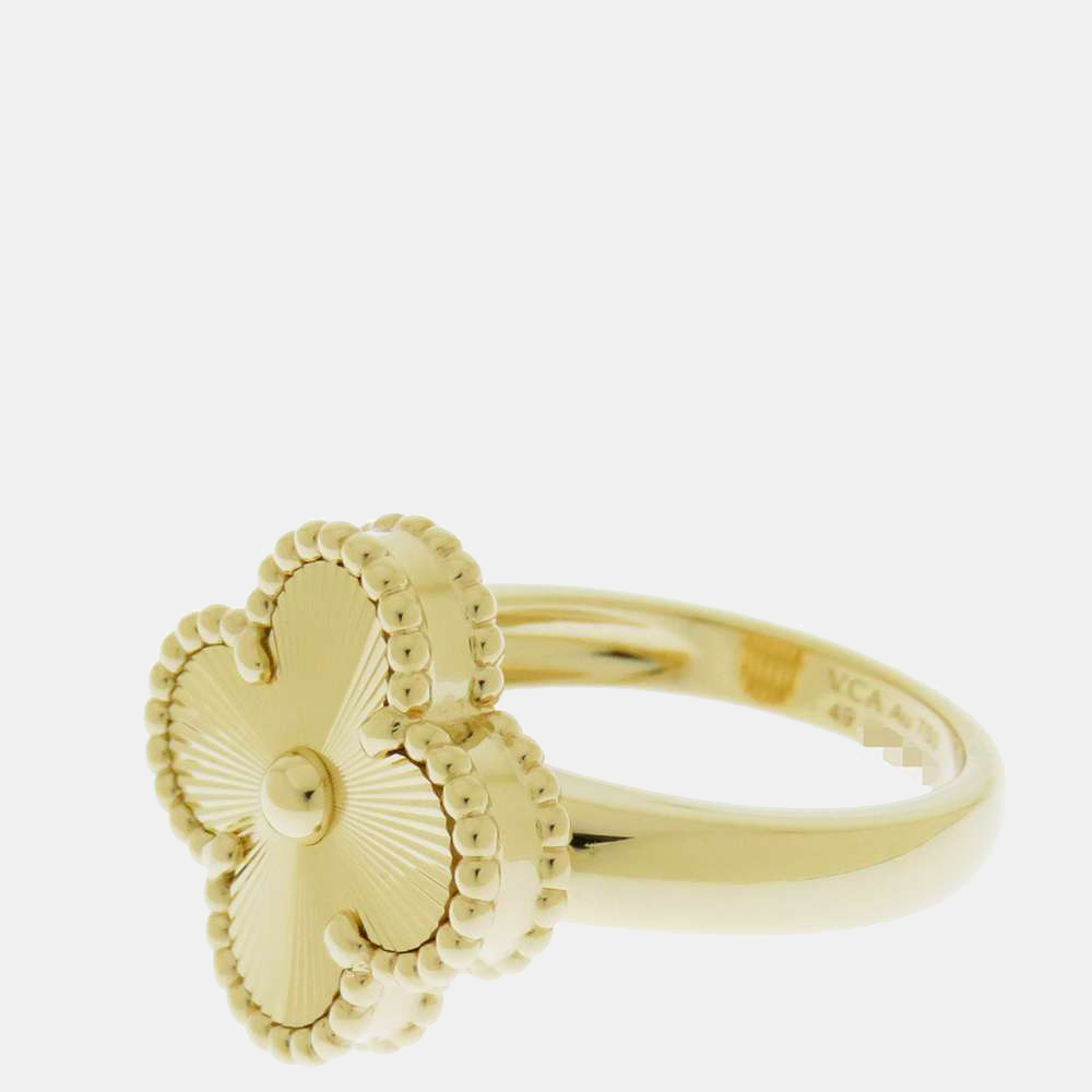 

Van Cleef & Arpels Vintage Alhambra 18K Yellow Gold Ring EU 49