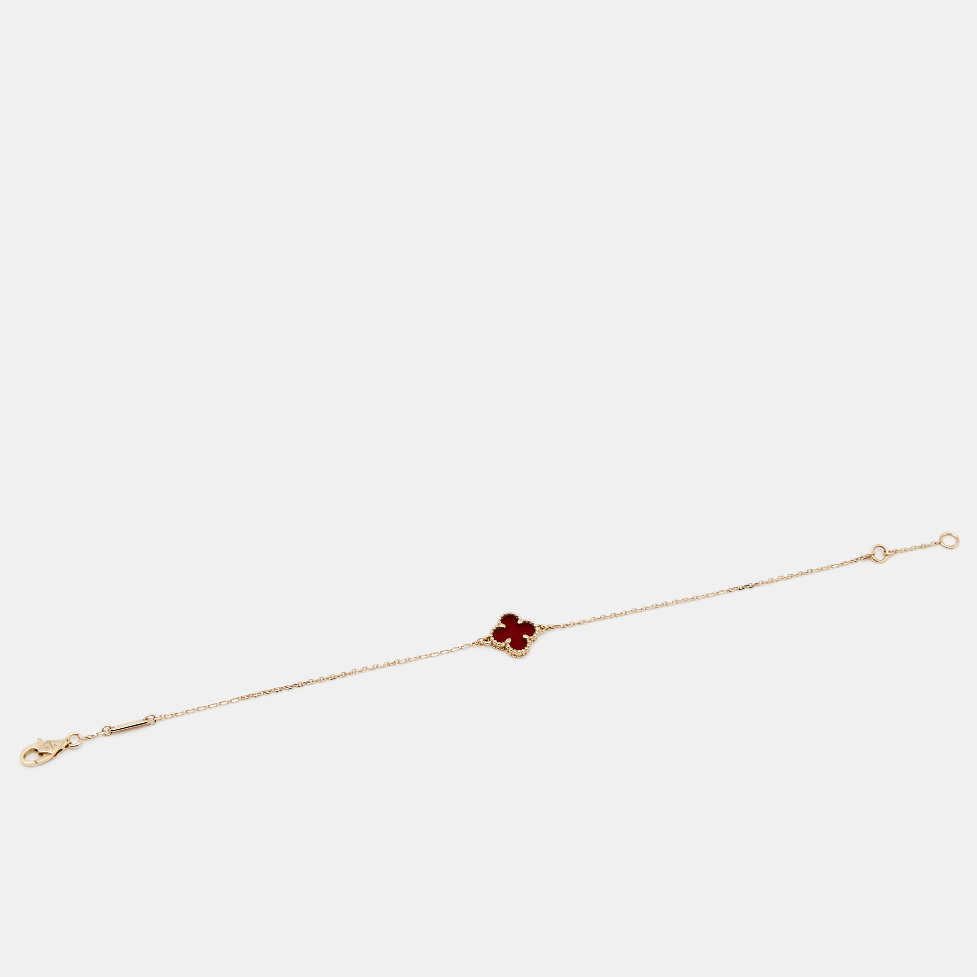 

Van Cleef & Arpels Sweet Alhambra Carnelian 18k Rose Gold Bracelet