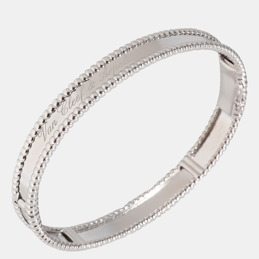 

Van Cleef & Arpels Perlee Signature Medium 18K White Gold Bracelet 6.5