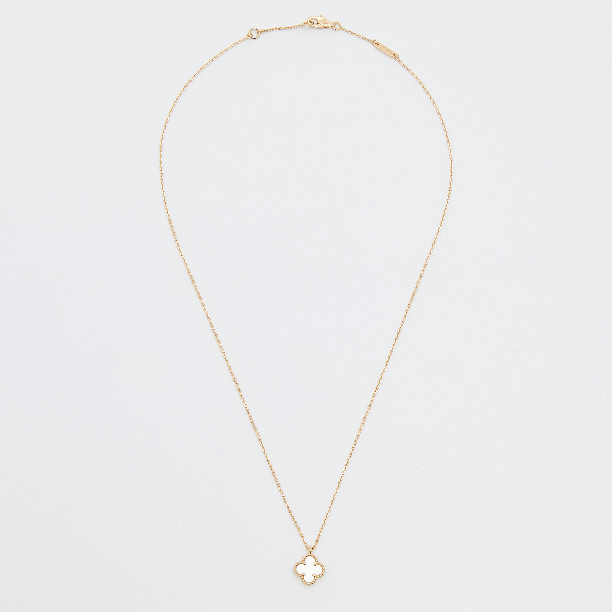 

Van Cleef & Arpels Sweet Alhambra Mother of Pearl 18k Yellow Gold Pendant Necklace